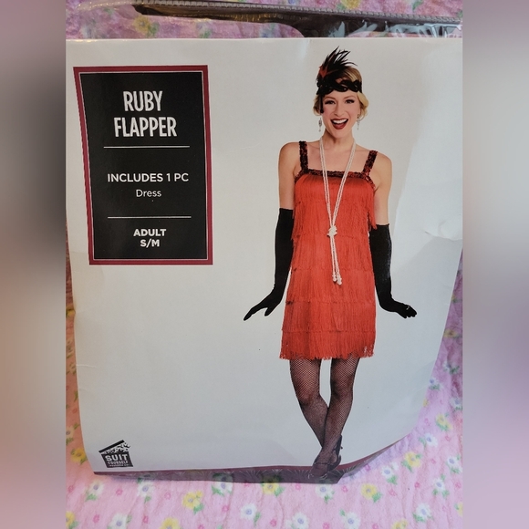 Dresses | Gatsby Flapper Halloween Costume For Women Red Fringed Dress ...